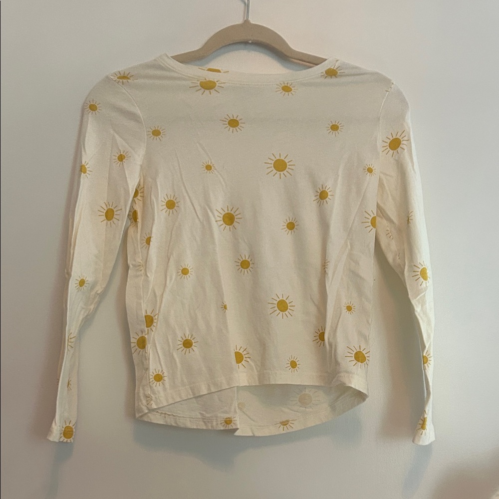 Old Navy Cream Sun Pattern Long Sleeve Tee